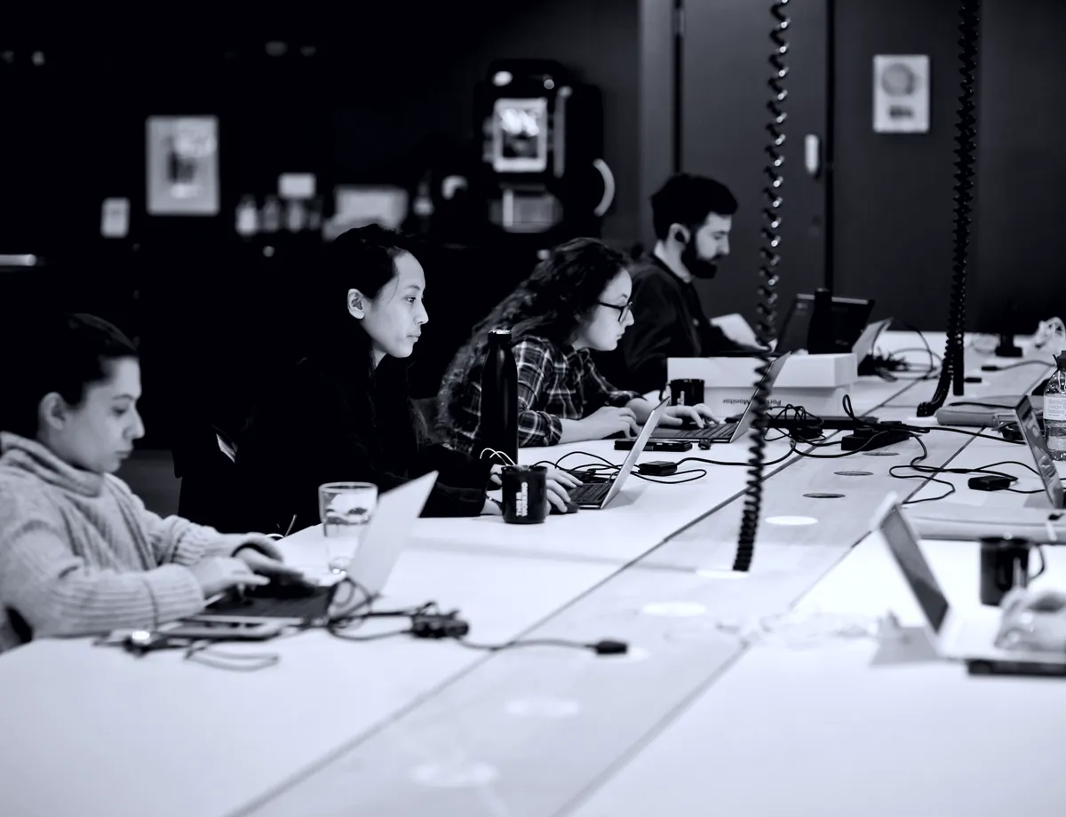 A media team at work in an agency studio